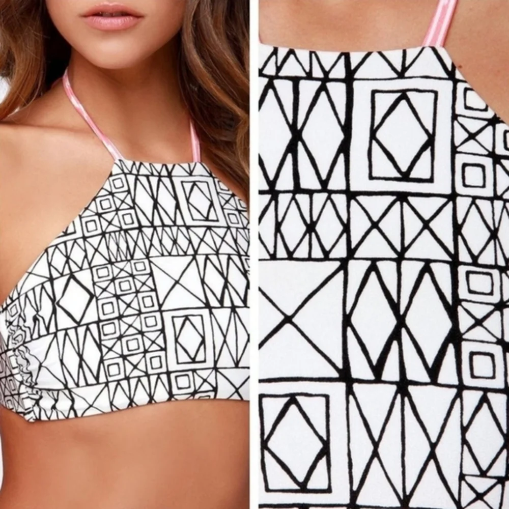 Amuse Society Paige Sahara High Neck Bikini Top - Women's Size XS‎